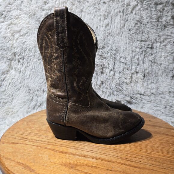 Smoky Mountain Boots Kids 10.5 D Denver Boys Pull On Brown Western Cowboy 3034 - Picture 2 of 9